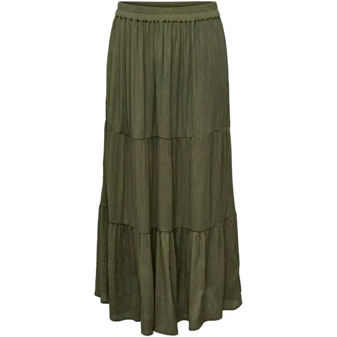 Only groene dames rok   Regular fit   Elastische boord   Regular waist Groen M