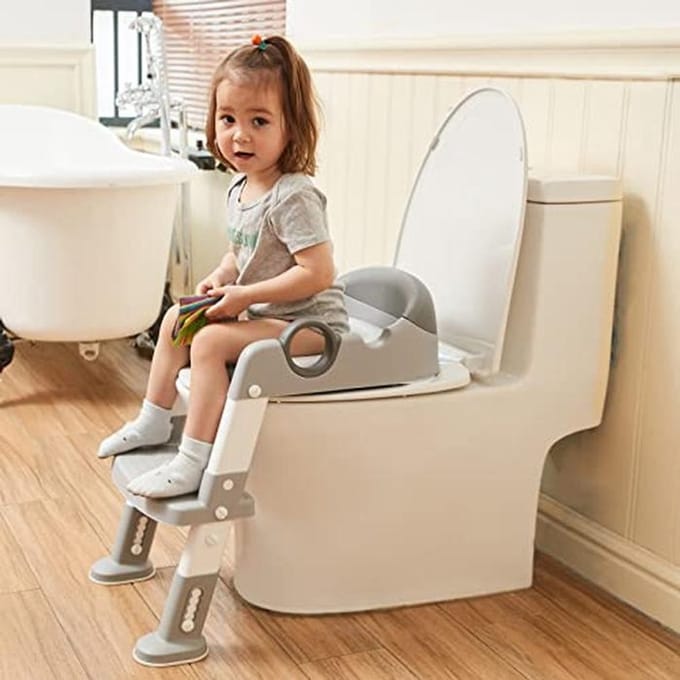 Zindelijkheidstraining Toiletbril met Opstapkruk voor Kinderen