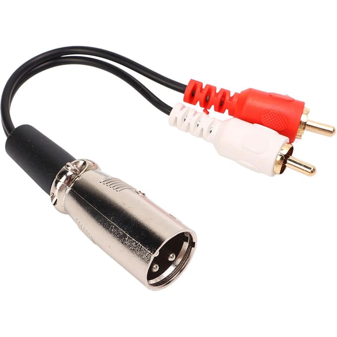 Dubbele RCA naar XLR Kabel 15cm XLR Mannelijk naar 2 RCA Stereo o Adapterkabel voor Luidspreker DVD-speler