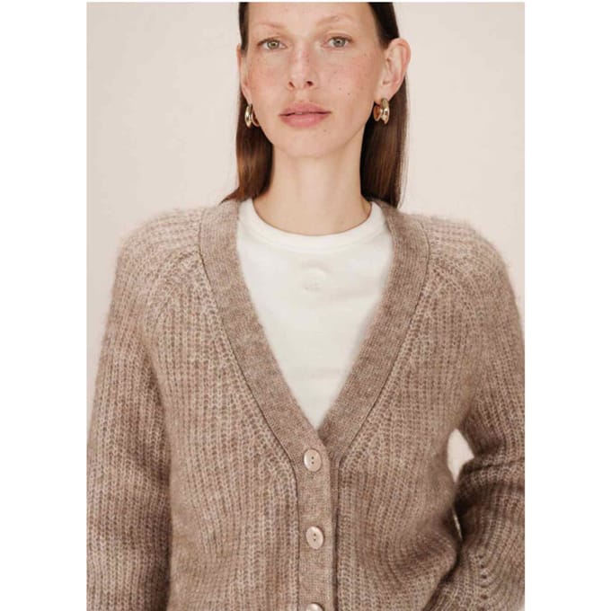 Grace & Mila Saluda gebreid vest beige