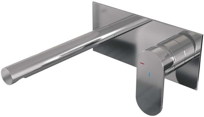 Brauer Chrome Edition Inbouw Wastafelmengkraan met Rechte Uitloop en Afdekplaat Model C1 Chroom