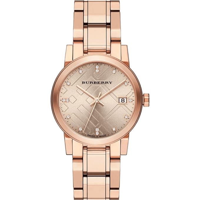 Burberry - Diamantruit Gestempelde Dameshorloge