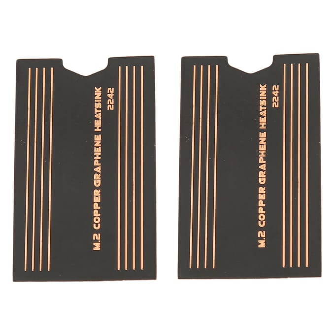 2 Stuks 2242 SSD Thermische Pad 0,15 mm Messing Grafeen Snelle Geleiding M.2 2242 SSD Heatsink voor Laptop beige