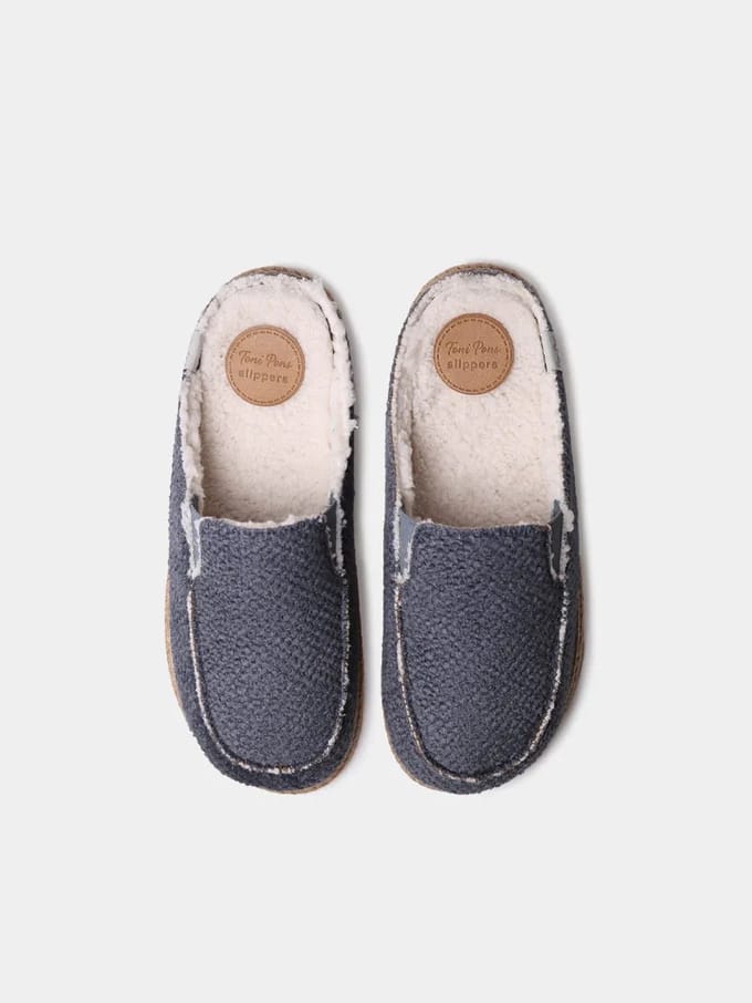 Herenslippers in klompstijl met jutezool | NALEC