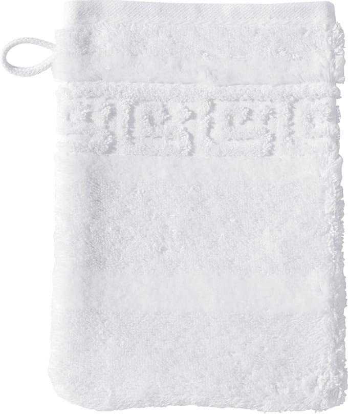 CAWÖ Noblesse Uni Badhanddoek - Wit - 50x100