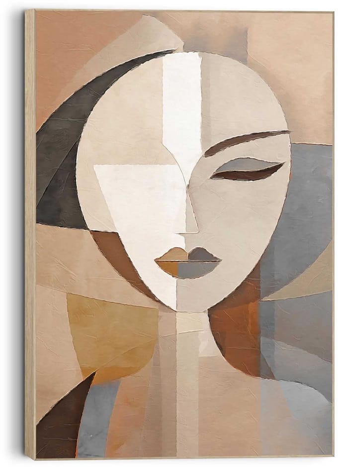 Schilderij Abstracte vrouw - 60 x 90 - Hout - REINDERS