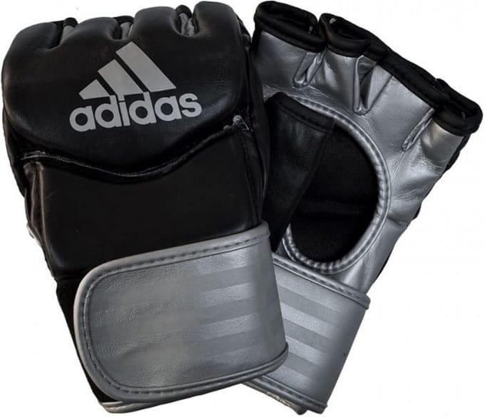 Adidas Traditional Grappling Gloves - Silver - Zwart - M