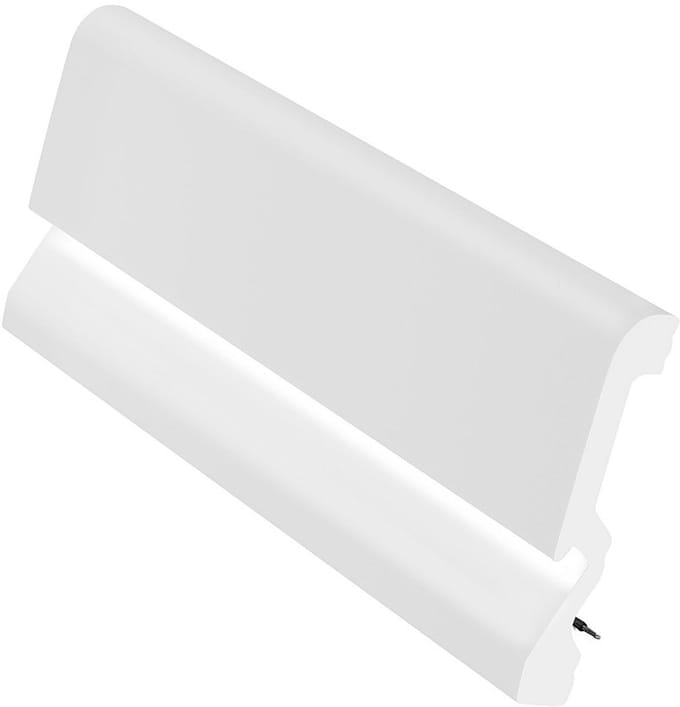 Vente-unique Set van 3 plinten van polystyreen L290 x H10 cm wit - COREO