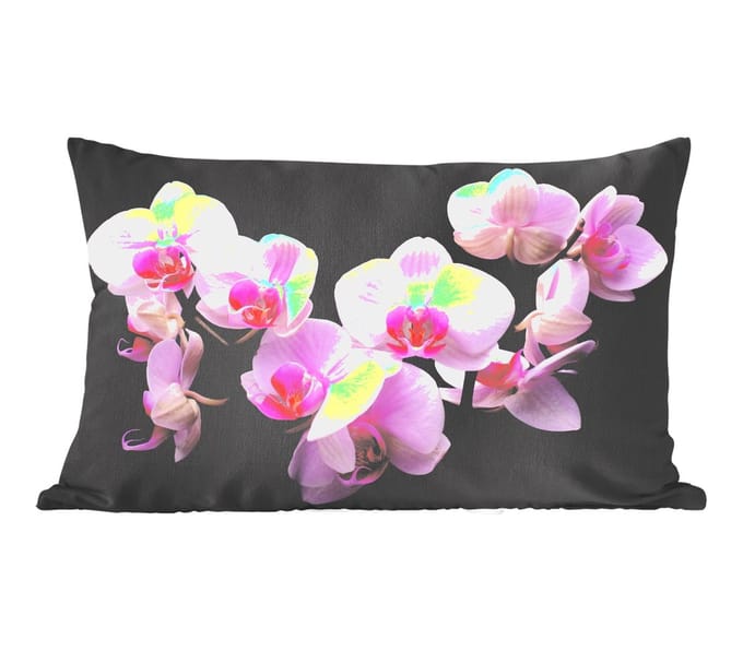 Sierkussens - Kussentjes Woonkamer - 60x40 cm - Orchidee - Bloemen - Roze - Flora
