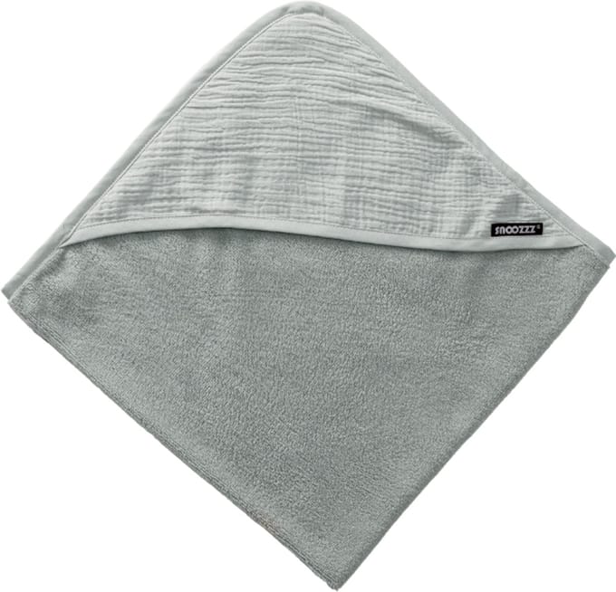 Snoozzz Badcape - 100% Badstof Katoen - 75x75 cm - Stone