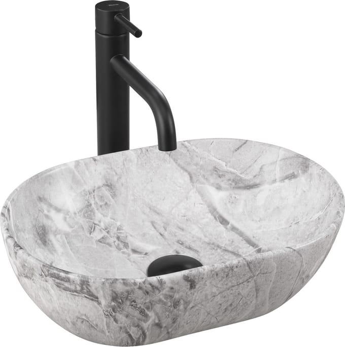 Rea Amelia Mini Stone Mat Opzetwastafel Steen Imitatie 38x26 cm