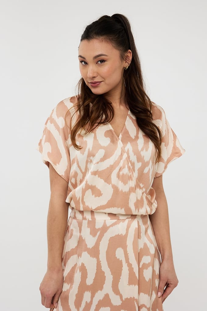 EsQualo Top Solar Swing Print Größe: 34 | Blusen Outlet | Damen