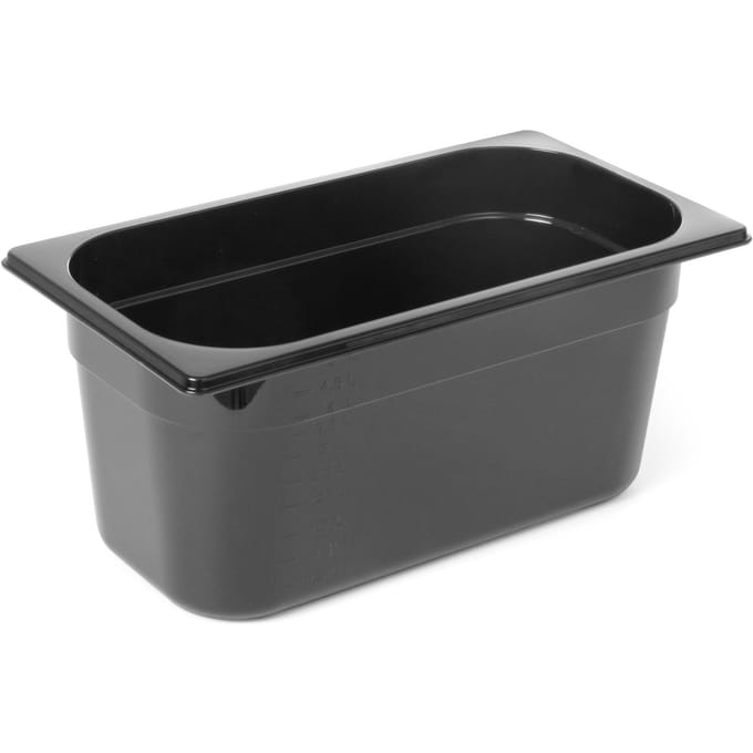 HENDI Gastronorm container – polycarbonaat – zwart – 4L – 325x176x100 mm