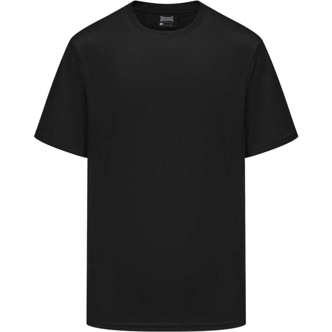 Lonsdale Effen polyester T-shirt voor heren (Zwart)