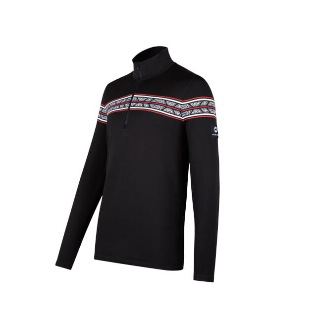 NEWLAND - N3 4122 man t-neck - Skipully heren - Zwart, wit