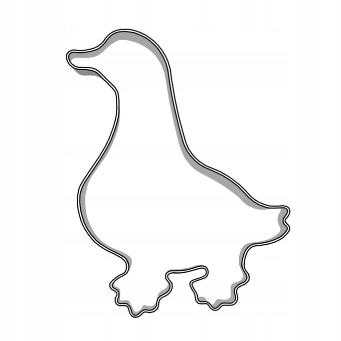 Koekjesvorm Gans - Roestvrij Staal - 8 cm