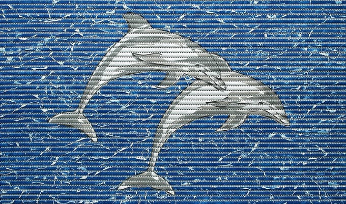 1x Friedola Universele Mat Dolphin | 80x48cm | Badmat Badkamermat Douchemat | Dolfijn