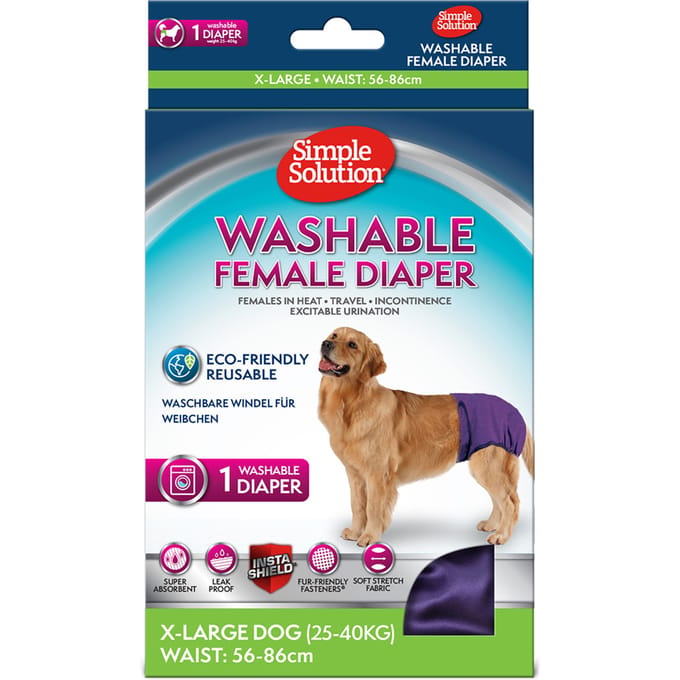 Maat XL, 1 Stuk Simple Solution Wasbaar Hondenbroekje
