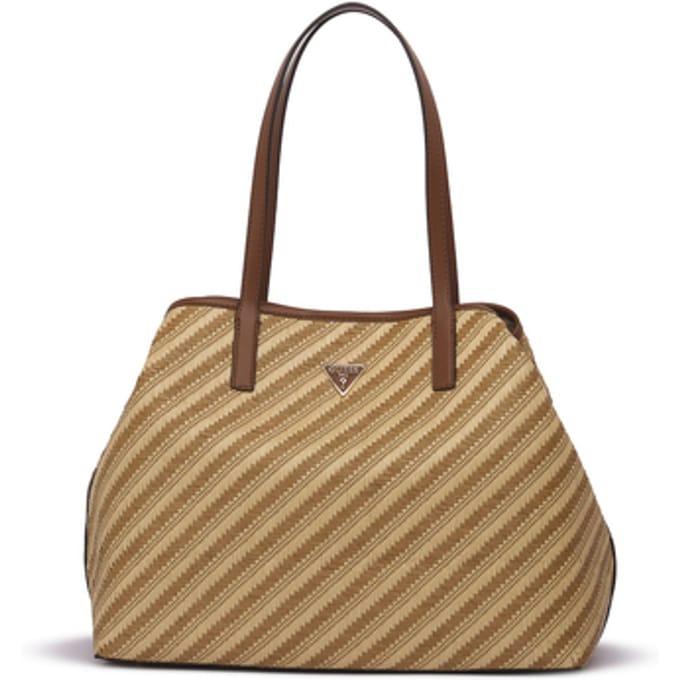 GUESS Shopper Schoudertas Vikky II Two In One Tote Bag Natural / Cognac Veelkleurig