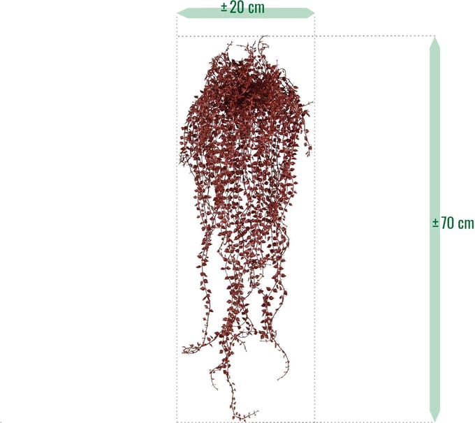 Callisia kunst hangplant 70cm UV Burgundy