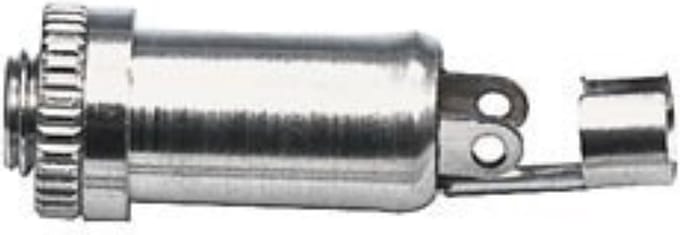 3,5mm Jack (v) inbouw connector - metaal - 2 soldeerpunten + massa klem / stereo