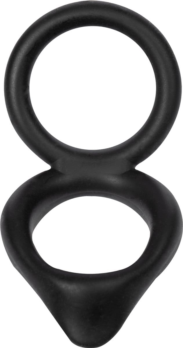 Rimba - Dubbele Siliconen Cockring - Zwart