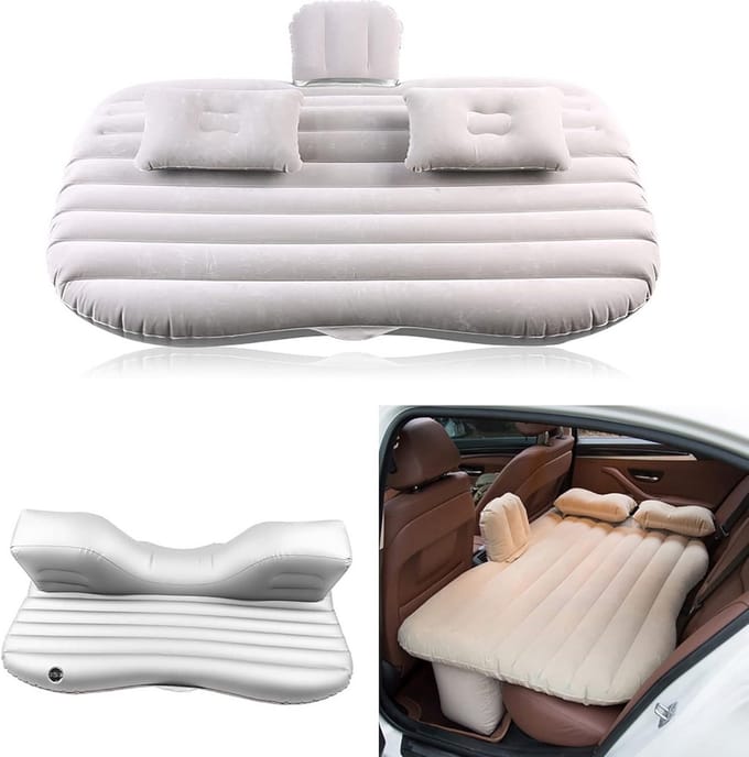 Multifunctioneel Opblaasbaar Campingmatras met Kussens en Pomp voor Auto en Reizen