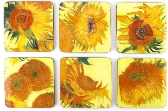 Onderzetters, Zonnebloemen, Vincent van Gogh