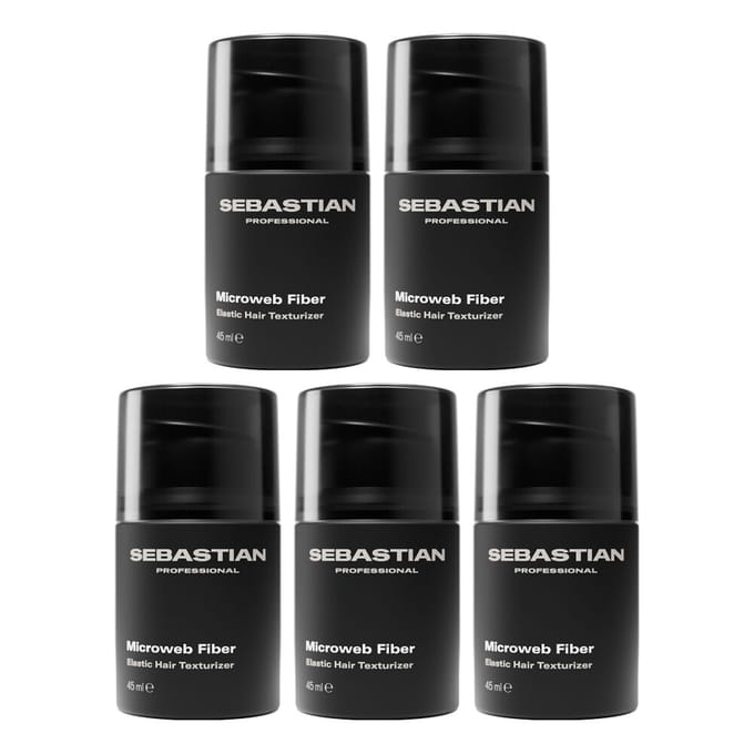 5x Sebastian Microweb Fiber Elastic Hair Texturizer 45ml