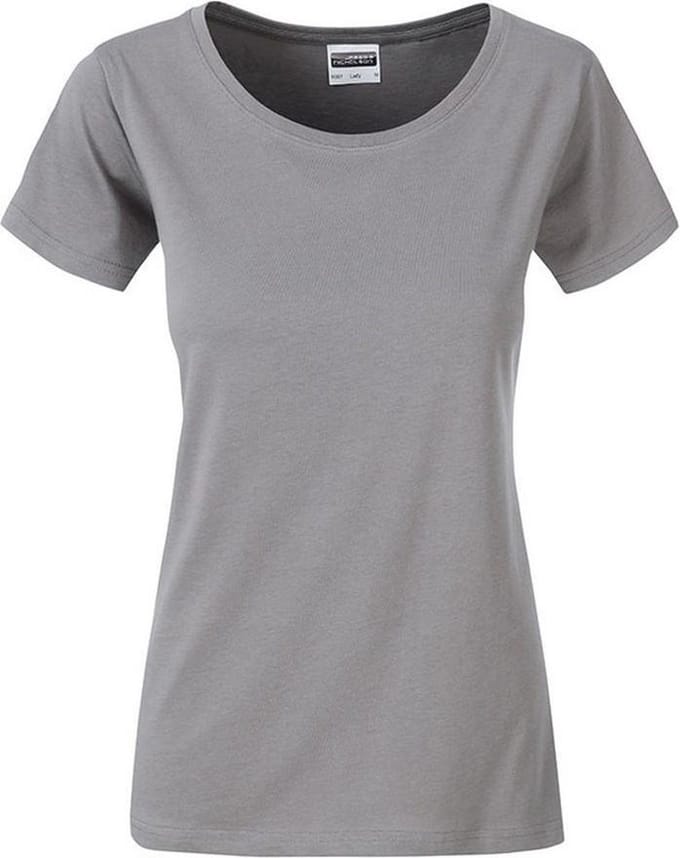 James and Nicholson Dames/dames Basic Organic Katoenen T-Shirt (Staalgrijs)