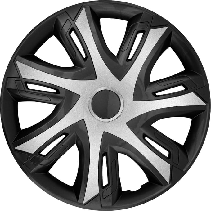 NRM - Wieldoppen | N-Power 15' bicolor zilver/zwart 4szt