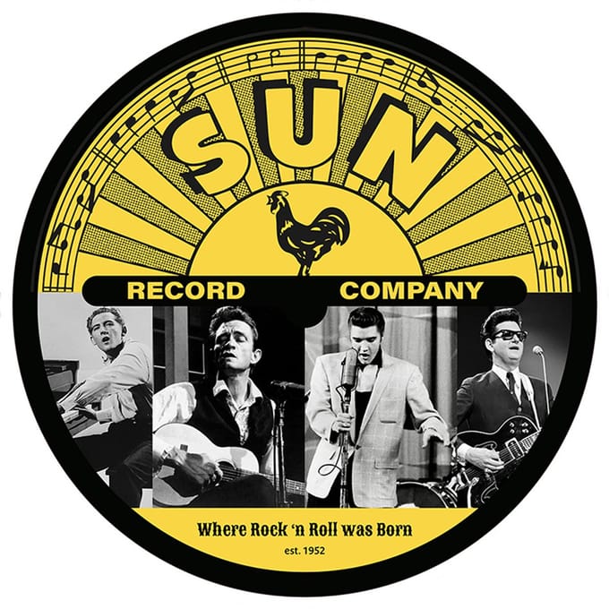 Signs USA - wandbord - dibond - Rond 35 x 35 cm - Sun Records