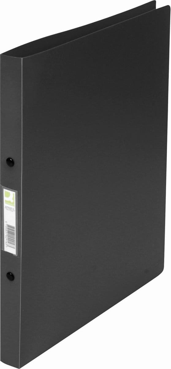 Q-CONNECT ringmap, PP, 2 ringen, 16 mm, zwart 12 stuks