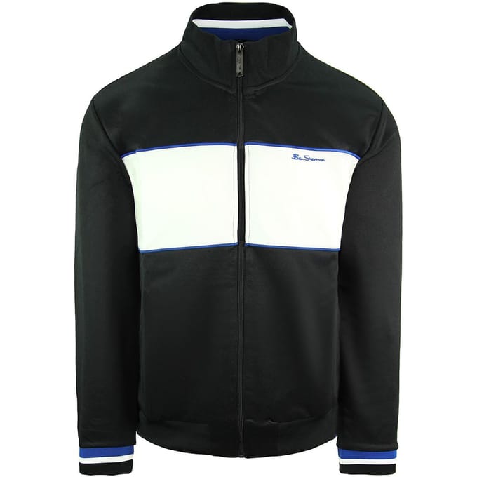 Ben Sherman zwart trainingsjack met panelen voor heren