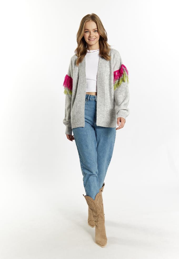 IZIA Vest Dames grijs melange
