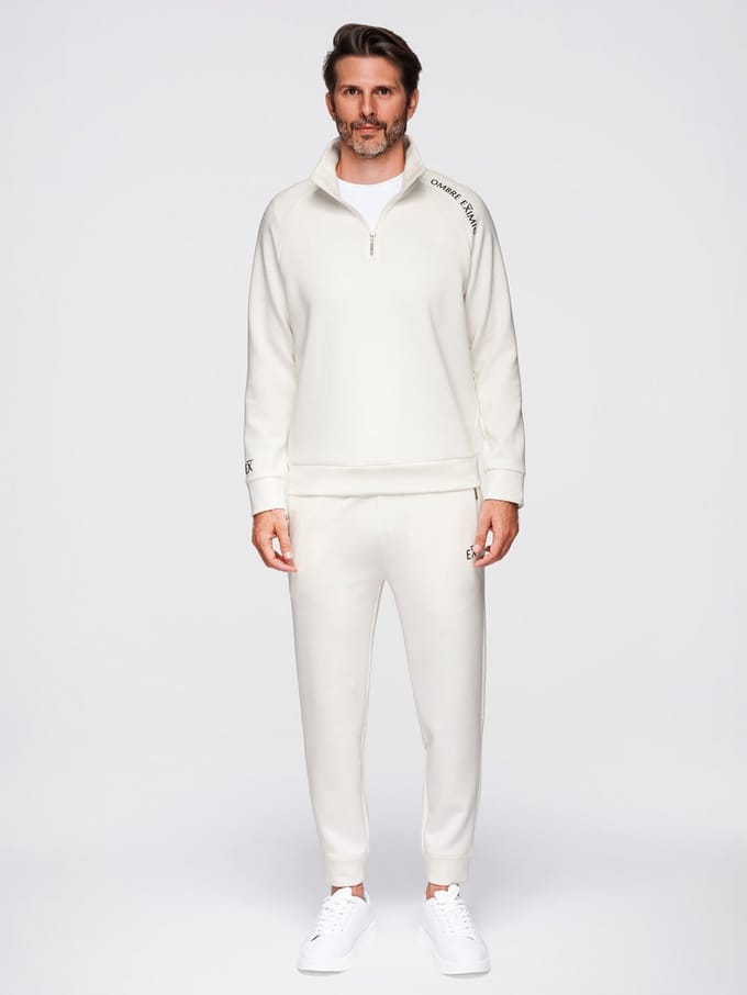 OMBRE Set - Viscose - Lange Mouw - Effen Wit L