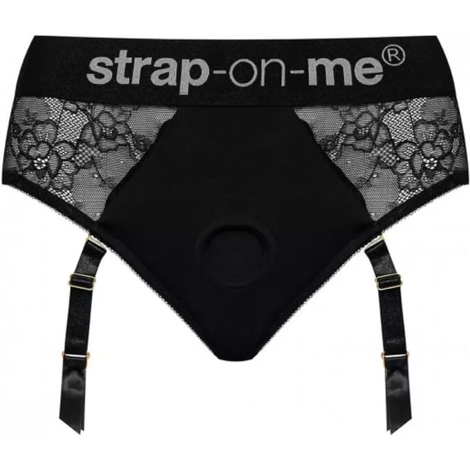 Strap-On-Me - Strapon Harnas Lingerie - Diva - Zwart - Maat M