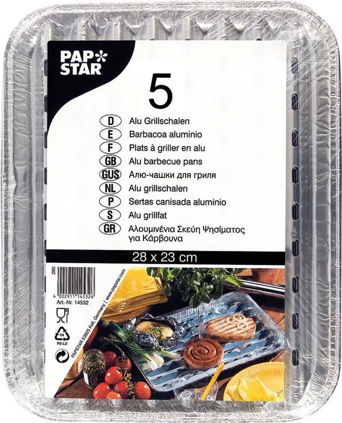Papstar Wegwerp Schalen Aluminium - 5 Stuks