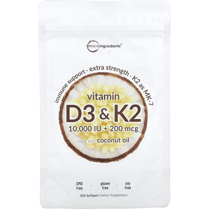 Micro-ingrédients, vitamine D3 et K2, 300 gélules