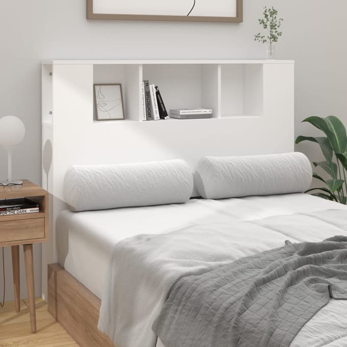 Vidaxl Bedhoofd met Planken, Wit, 120X18,5X102,5 Cm