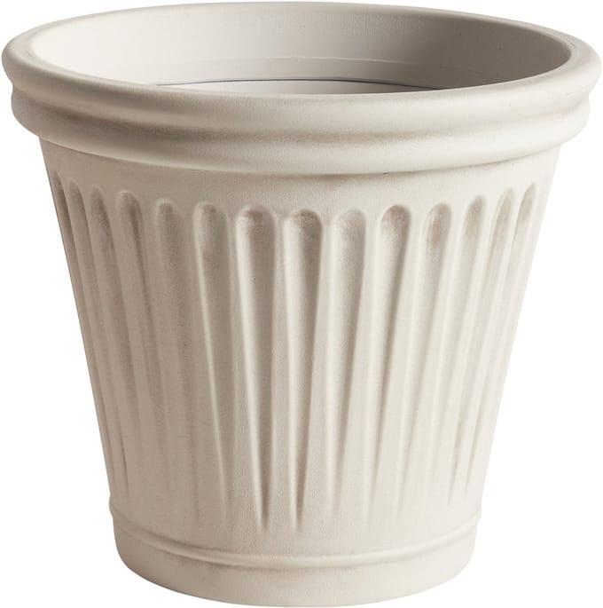 MAIZE - Bloempot - Lichtbeige - 43 cm - Steenmengsel
