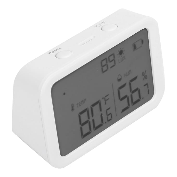 Temperatuur- en Vochtigheidssensor voor TUYA met Intelligente Schakelaar LCD-Paneel Huishouden 1.5V gray