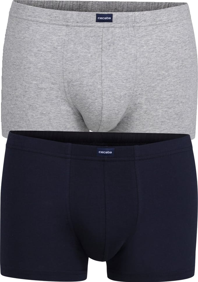 Ceceba heren boxers (2-pack) - grijs en donkerblauw