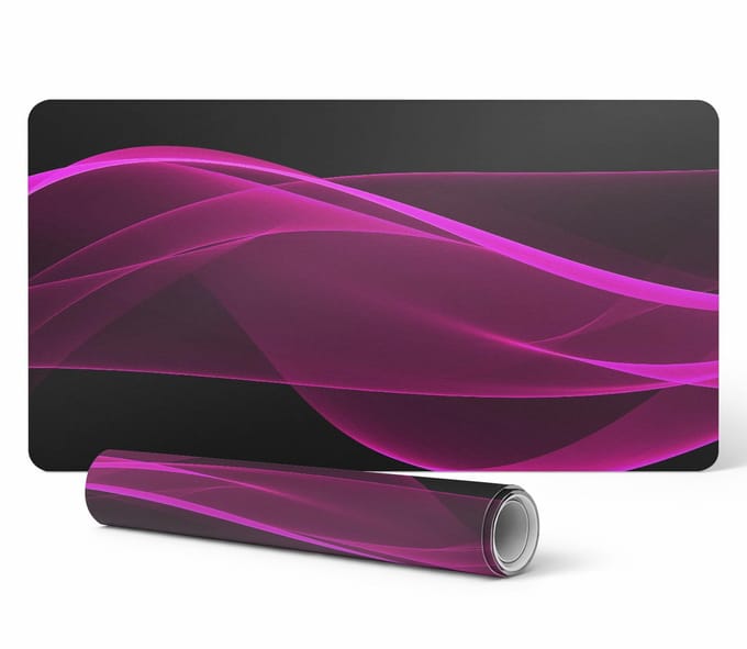 Antislip beschermmat voor op het bureau met golvende lijnen, 100x50 cm
