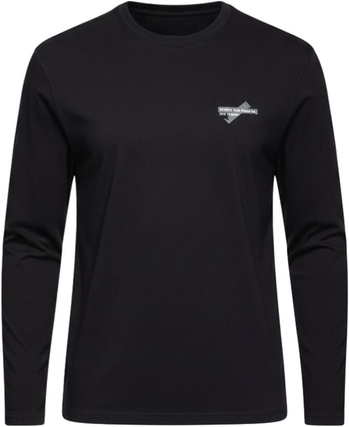 OMBRE Longsleeve - Regular Fit - Lange Mouw - Geen Sluiting Zwart L