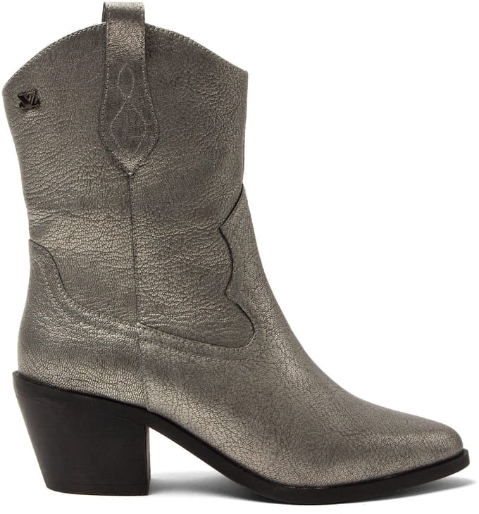 Lazamani - Lu Dames Cowboy Laarzen Leer Silver - Maat 38