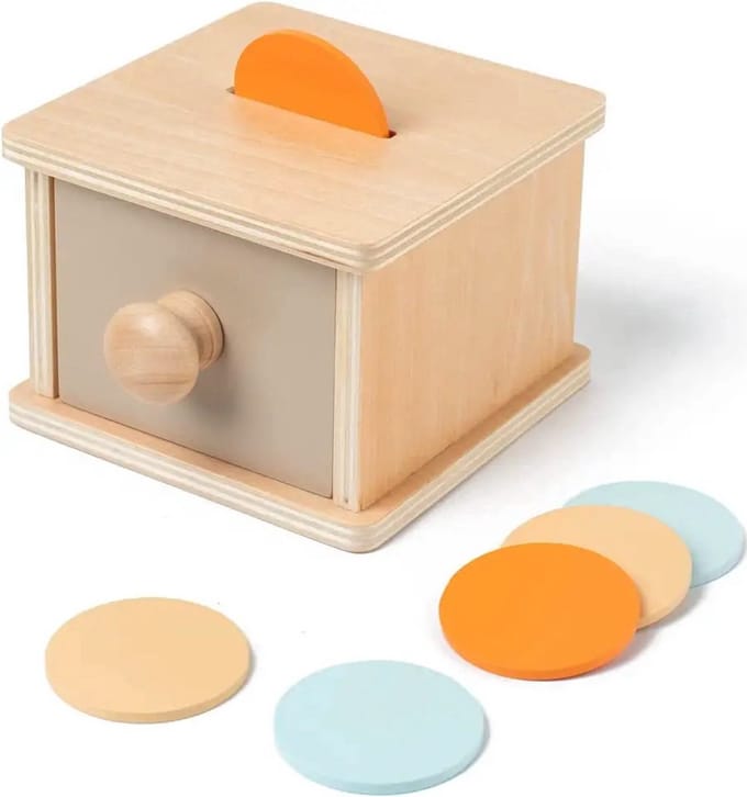 Myka's Munten Box - Sensorisch Speelgoed - Vanaf 1 jaar - Hout - Montessori