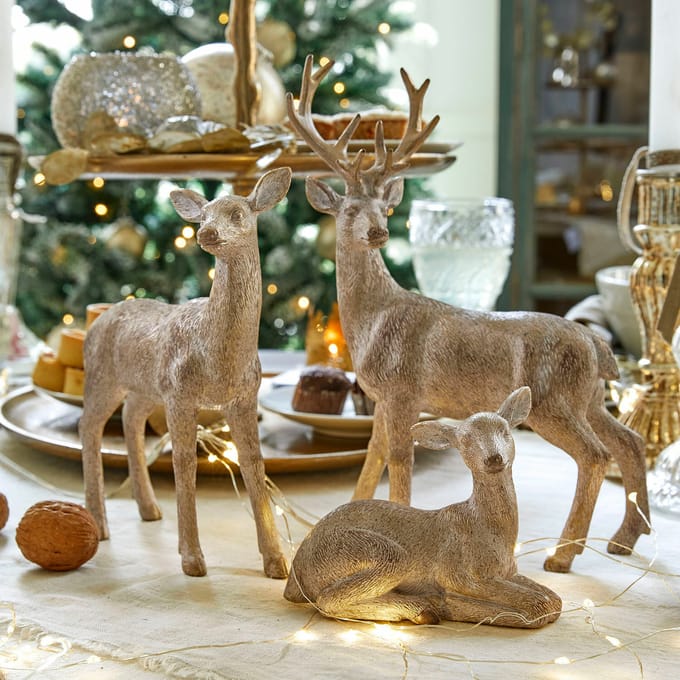 LOBERON Decoratiefiguur set van 3 Yasirah goudkleurig