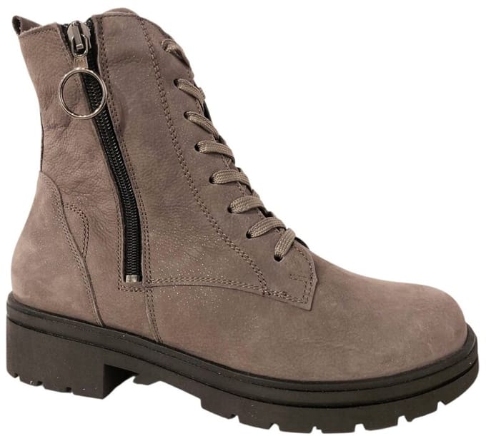 Waldlaufer Veterboot 648803 189 052 Carbon Grijs Glitter Wijdte K