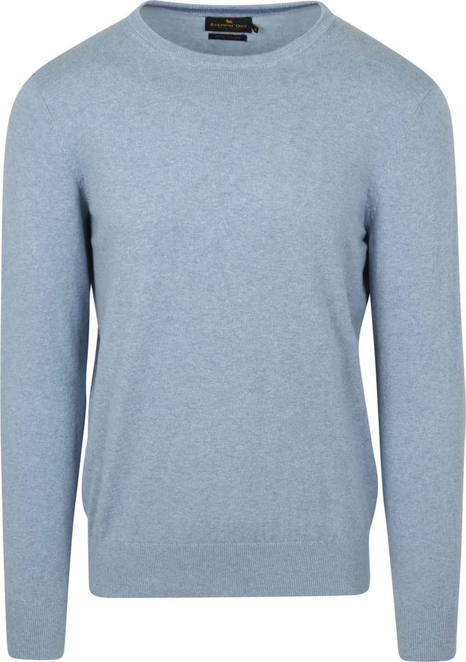 Steppin' Out Trui Cotton Cashmere Sky Blauw - Maat S - Heren - Pullovers